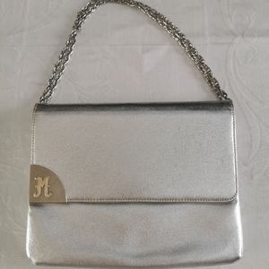 Vintage Silver Monogram Handbag